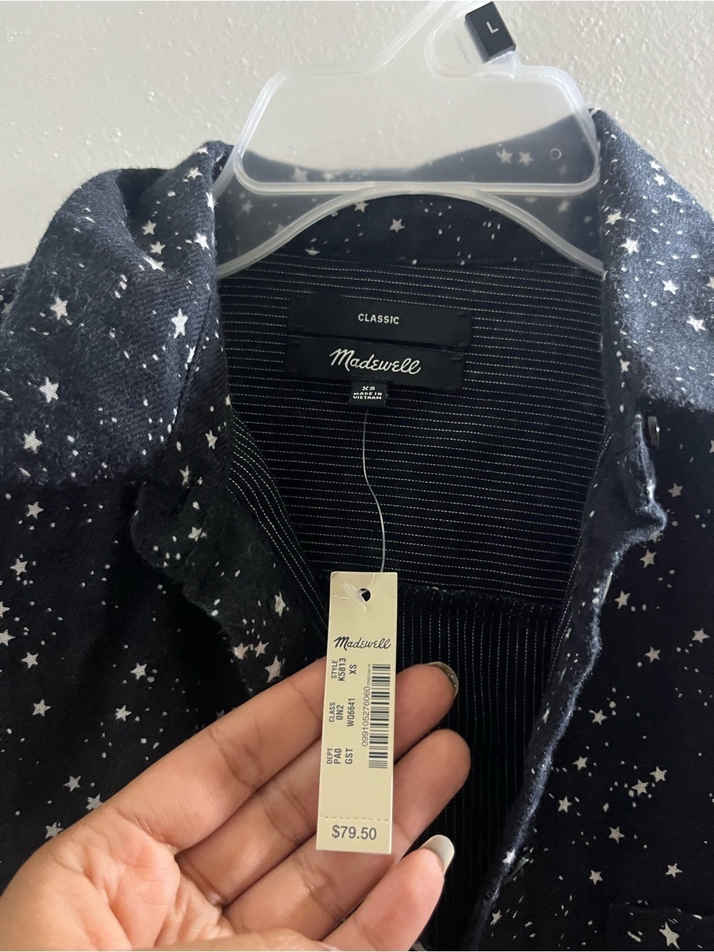 Madewell Black Starry Button-Down Shirt - Picture 3 of 7